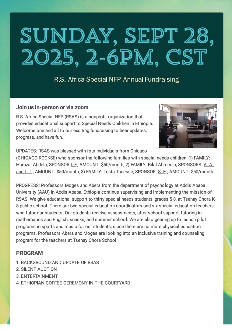 RSAS Fundraiser 2022